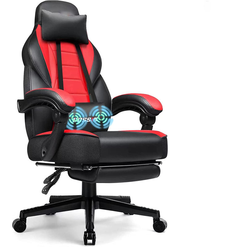 Chaise de jeu personnalisée en couleur de style de course avec repose-pieds et repose-tête 45 livres