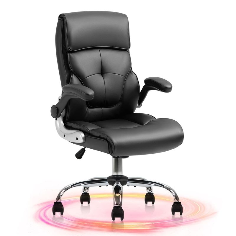 Chaise de bureau personnalisée de couleur à dos haut en lin