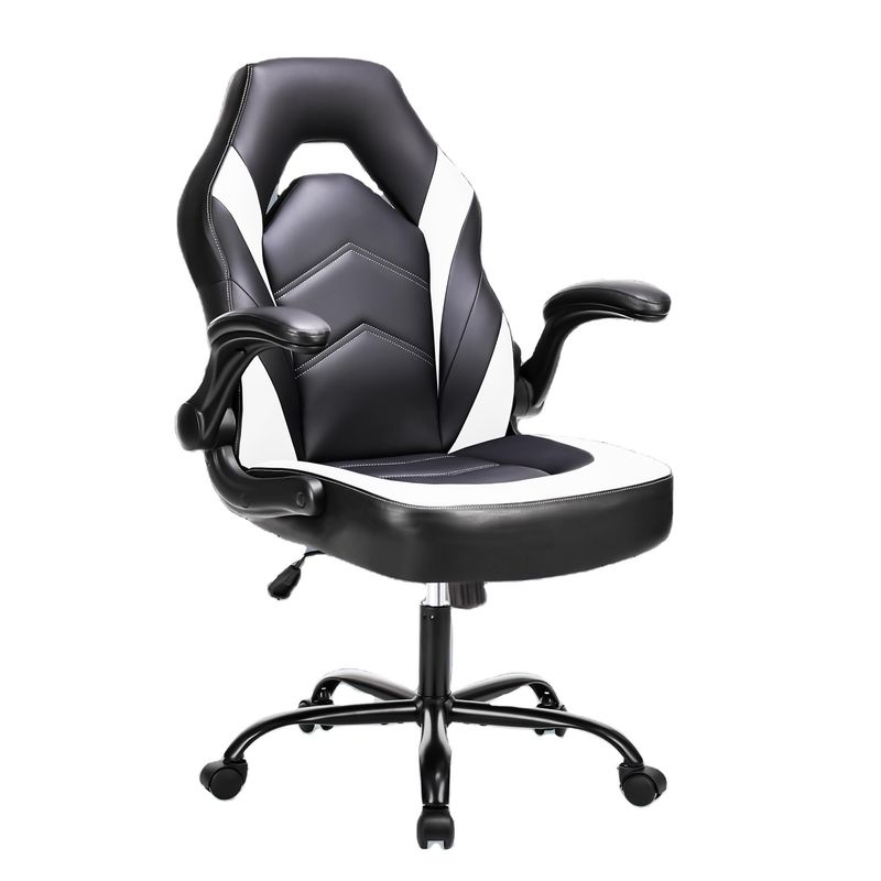 ALINUNU Chaise de jeu informatique grande et haute avec dos solide et fonction pivotante réglable