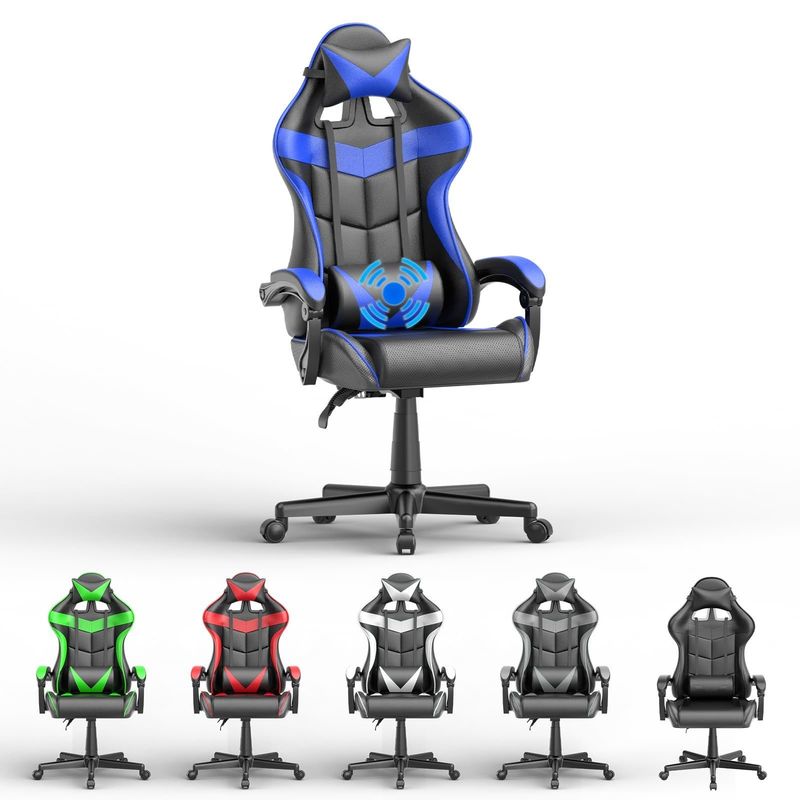 Chaise de jeu de course réglable en hauteur pour bureau et ordinateur 29&quot;D x 29&quot;W x 48&quot;H