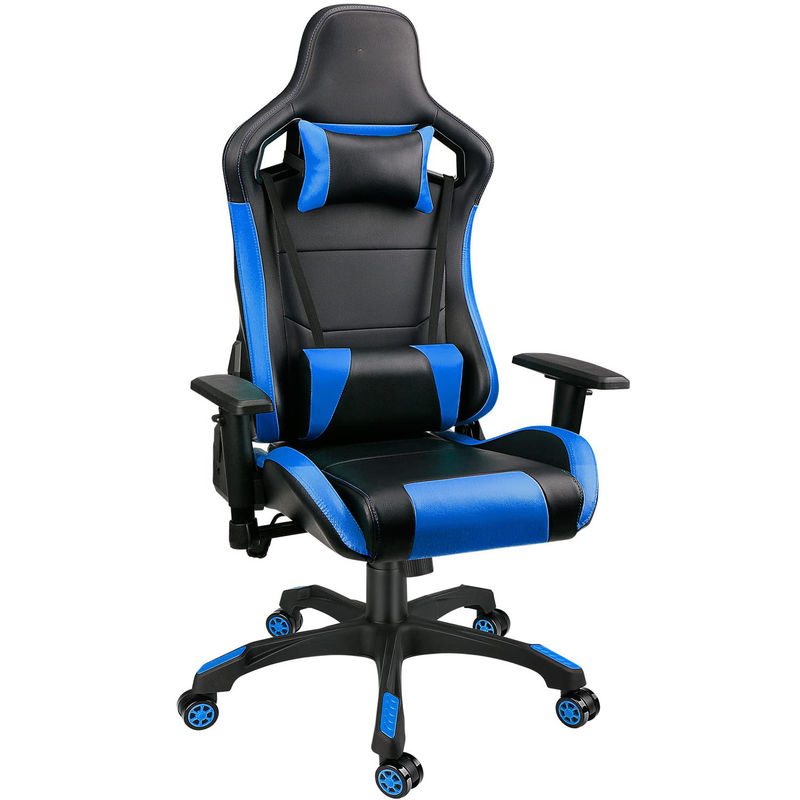 Chaise de jeu de bureau en cuir en PU à dos élevé