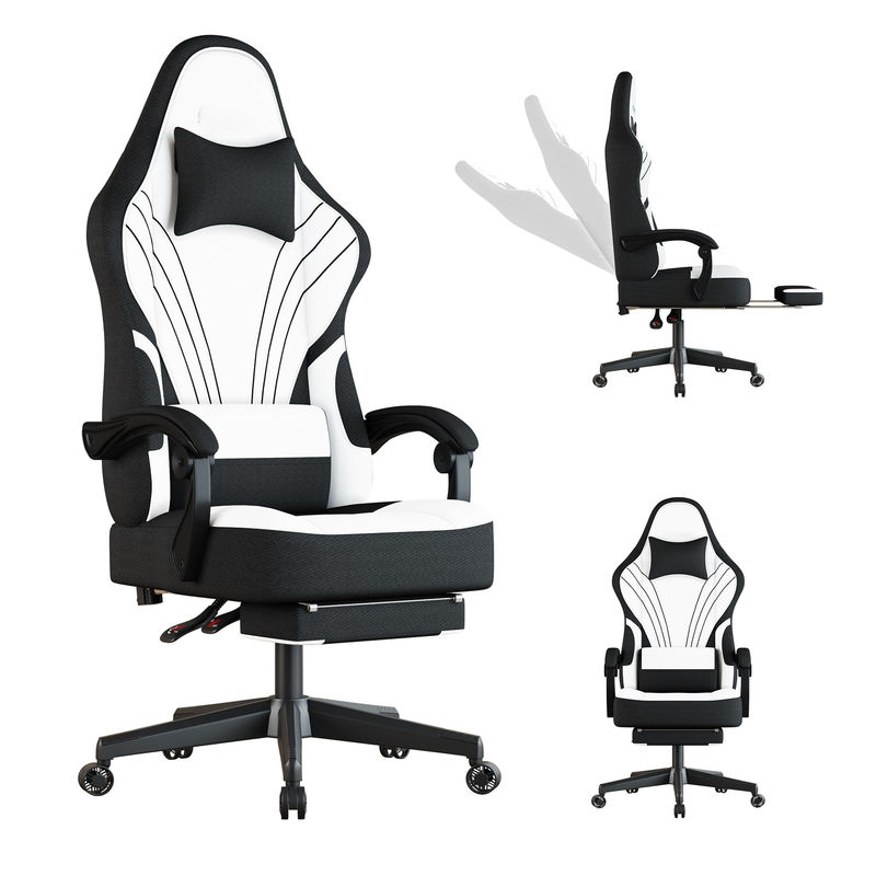 Chaise de jeu de bureau avec repose-pieds et dimensions du produit 25 &quot;D x 23&quot; W x 53 &quot;H