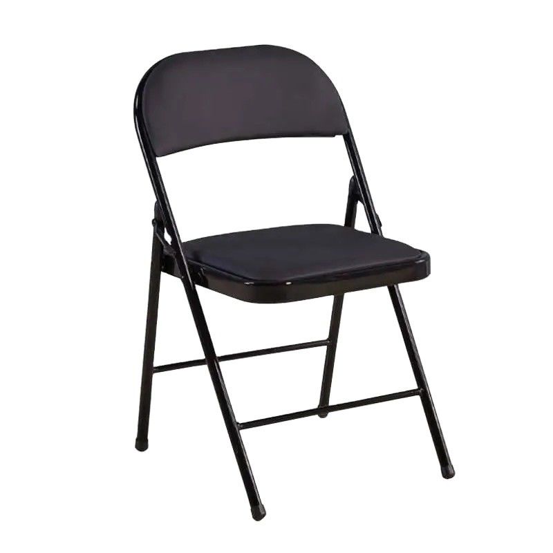 Chaise pliante pour hôpital Blanc cadre métallique Chaise pliante noire pour meubles d'extérieur