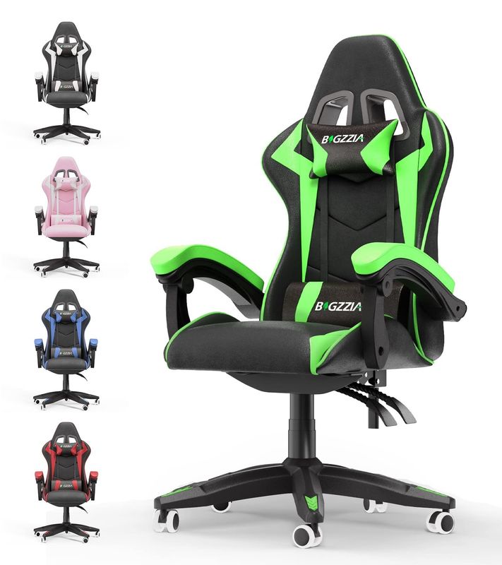 Chaise de jeu de course en fer de type métallique de couleur personnalisée avec repose-tête et support lombaire