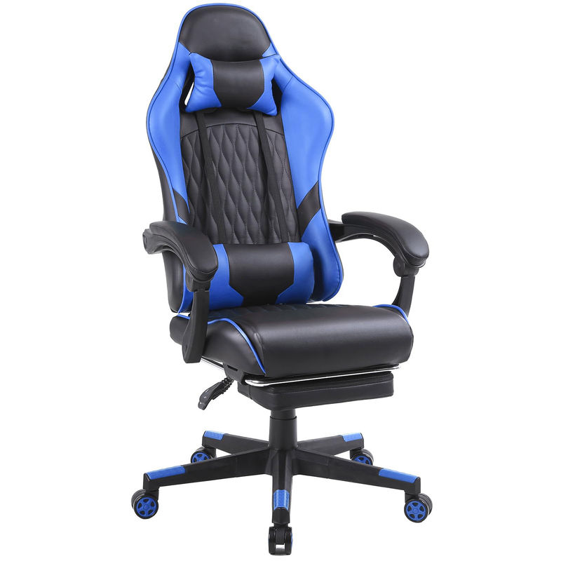 Chaise de jeu de course de couleur personnalisée de design moderne avec repose-pieds et support lombaire