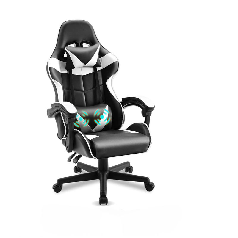 Chaise de jeu de course personnalisée avec soutien lombaire et 3 ascenseurs à gaz
