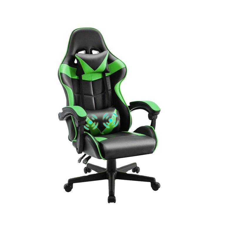 Chaise de jeu de course avec support lombaire et design haut du dos d'ALINUNU
