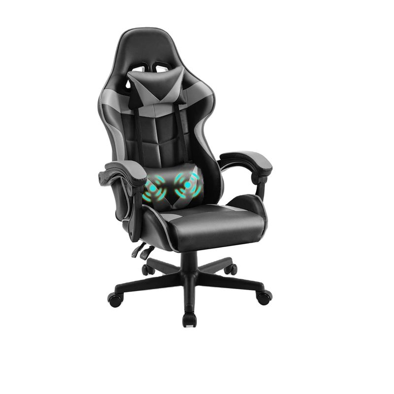 Chaise de jeu ALINUNU Chaise ergonomique à dos haut avec 3 ascenseurs à gaz et support lombaire