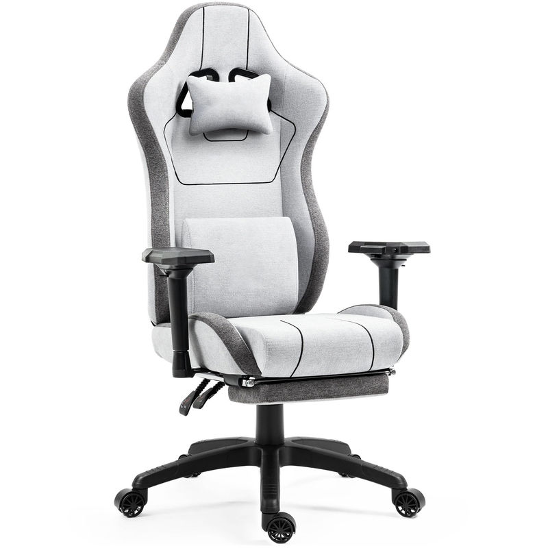 Chaise de jeu ergonomique de couleur personnalisée avec support lombaire de massage et hauteur réglable