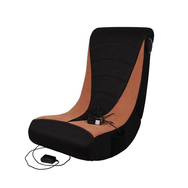 Sous-sol RGB LED PU cuir ordinateur bureau gamer chaise de jeu avec lumières et haut-parleurs