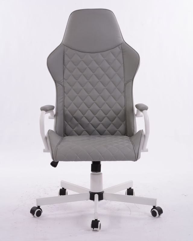 320 Blanc Kd Base métallique étoile rotative ergonomie bureau de luxe Chef chaise avec lifting à gaz