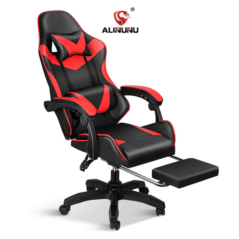 Chaise de jeu pour ordinateur de course de design moderne avec repose-pieds et repose-tête