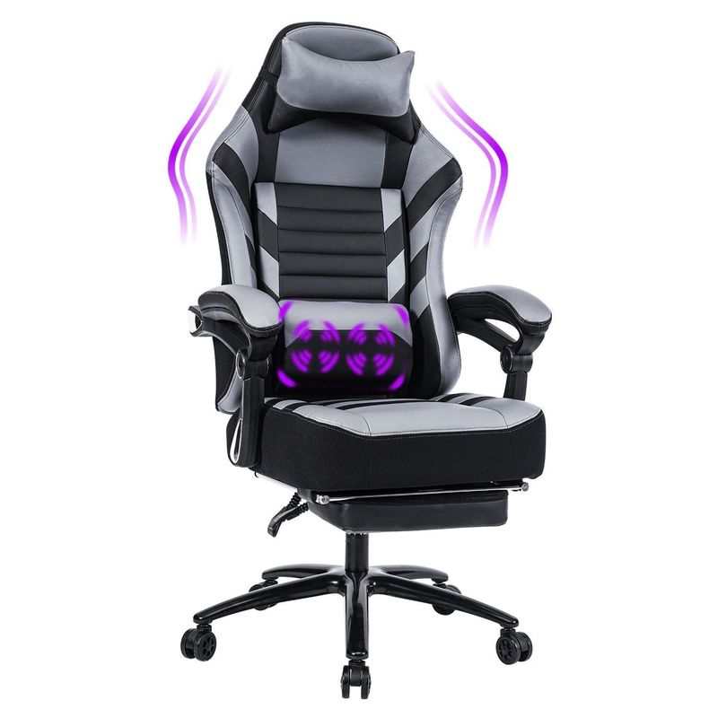 Chaise de jeu personnalisée en couleur avec repose-pieds en mousse à mémoire réglable