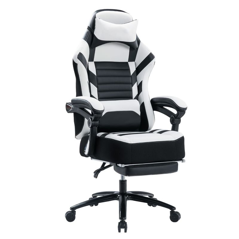 Chaise de jeu réglable en hauteur avec repose-pieds en mousse à mémoire réglable