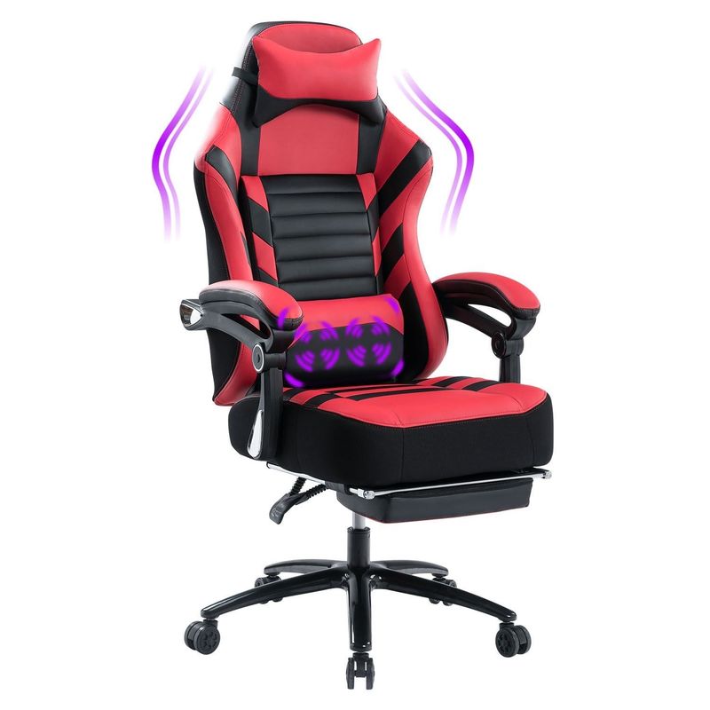 Chaise de jeu réglable à inclinaison vers l' arrière avec repose-pieds et mousse à mémoire