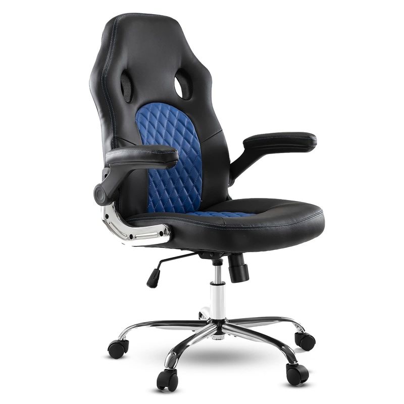Chaise de bureau réglable de 30 livres avec design ergonomique en cuir PU et support lombaire