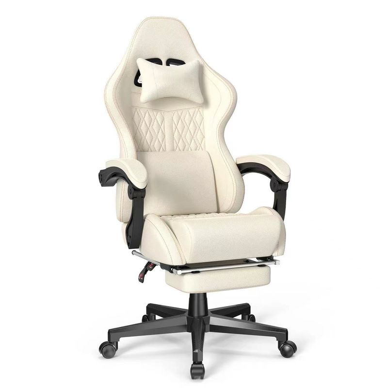 Chaise de jeu de design moderne avec cuir vintage en PU et massage 19 &quot;D x 27&quot;W x 50&quot;H